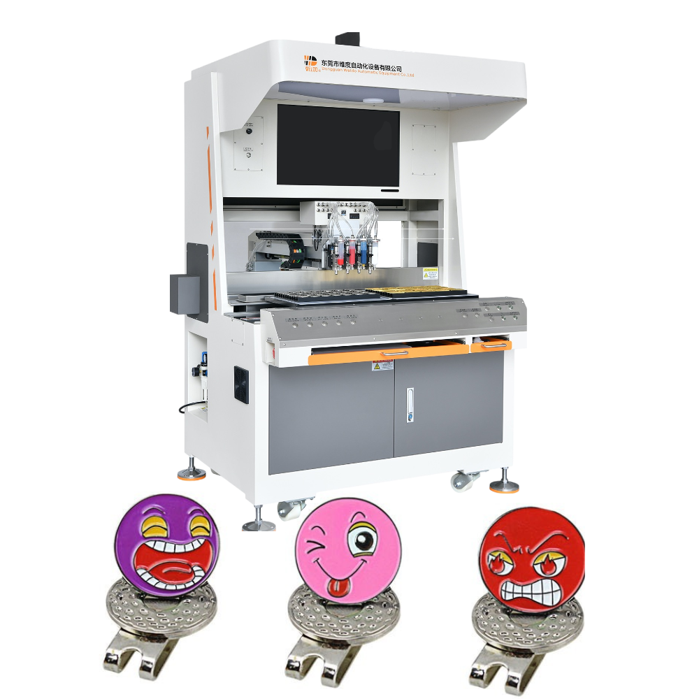 Automated Gay Pride Pin Filling Machine - Enamel Badge Production Equipment